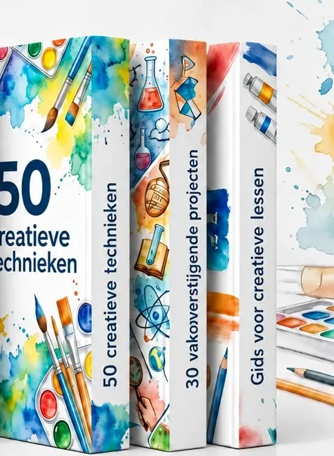 Three guide books: “50 creatieve technieken”, “30 vakoverstijgende projecten” and “Gids voor creatieve lessen”