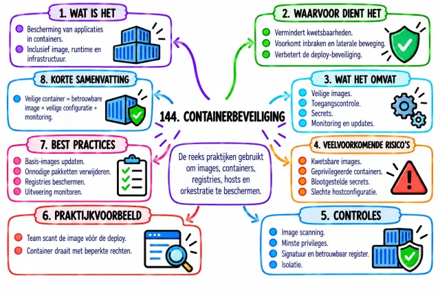 Mindmap 144, „Containerbeveiliging“ (Containersicherheit)