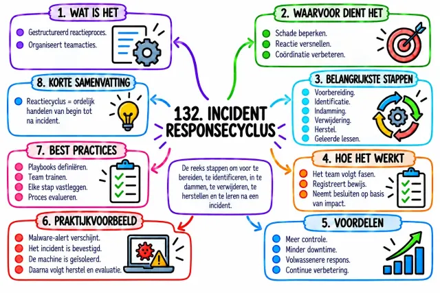 Mindmap 132, „Incident responsecyclus“ (Incident-Response-Zyklus)